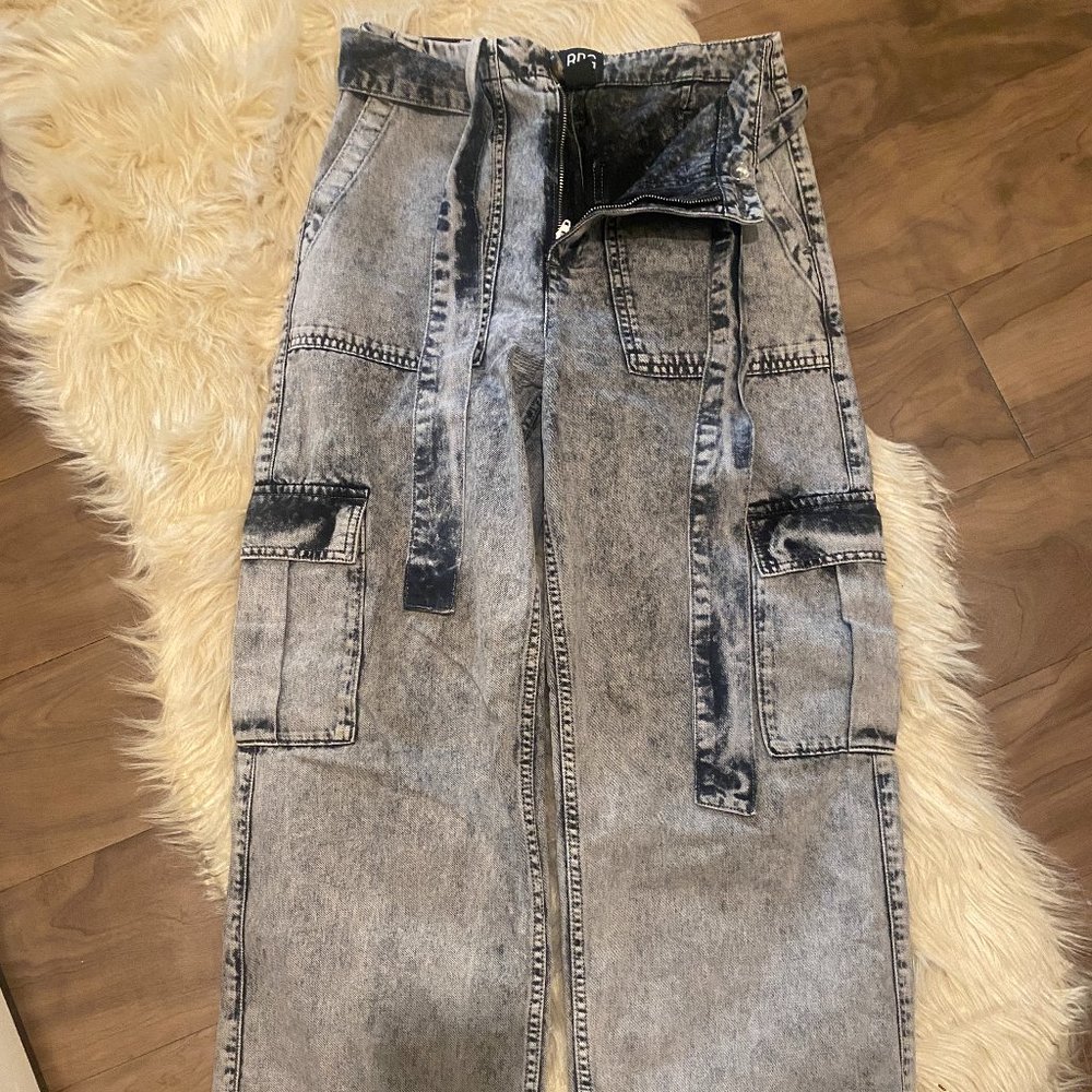 Cargo Style Gray Jeans